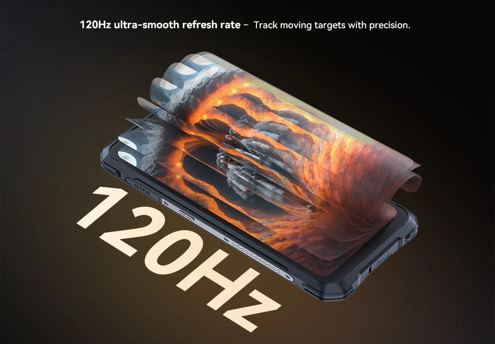 Cubot KingKong Power 5 – Rugged Smartphone with 15300mAh Battery, 6.88" 120Hz Display, Android 15, 16GB RAM + 128GB Storage, IP68/IP69K