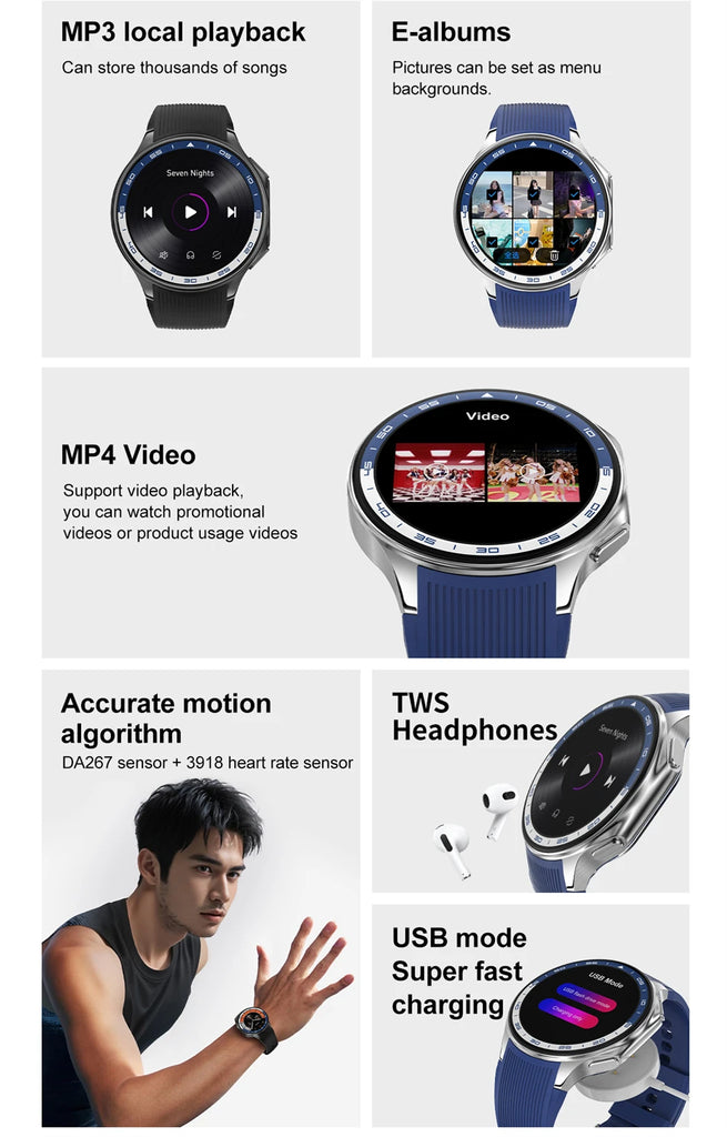 OPPO Watch X Smartwatch – 1.43" AMOLED Display, 4GB MP4/MP3 Player, Bluetooth 5.3, Multi-Sport & Health Tracking, IP68 Waterproof