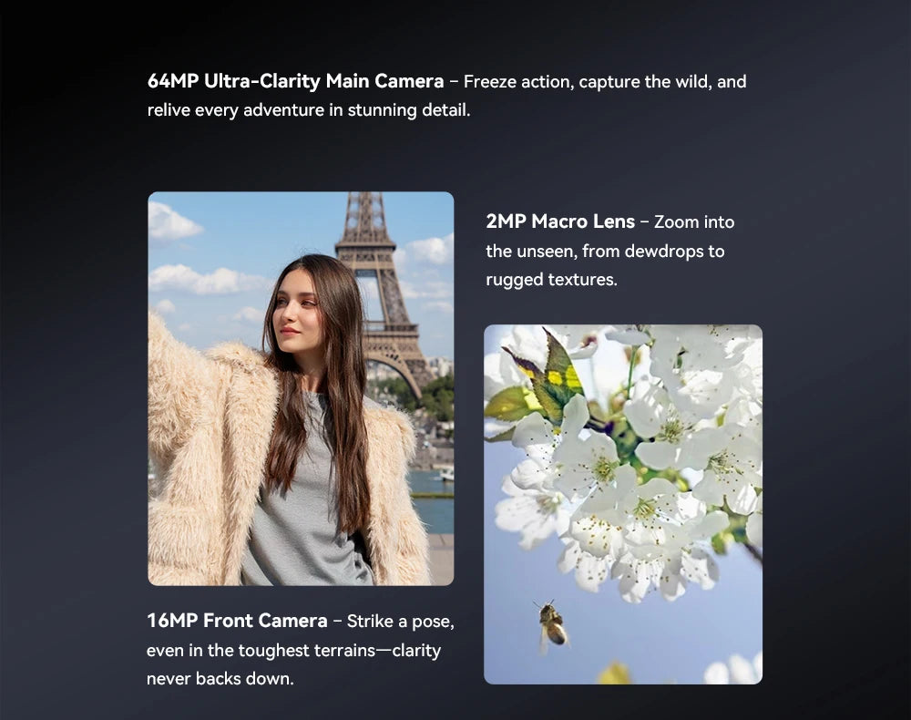 Cubot KingKong Power 5 – Rugged Smartphone with 15300mAh Battery, 6.88" 120Hz Display, Android 15, 16GB RAM + 128GB Storage, IP68/IP69K