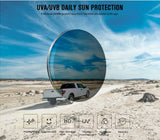 KDEAM Polarized Sunglasses – Unisex Square Frame UV400 Outdoor Eyewear (Red Mirror Lens, Model KD332) thumbnail 8