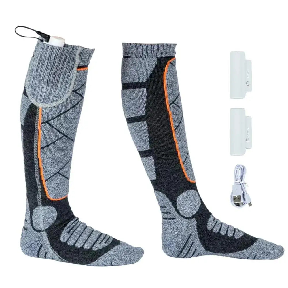 Rechargeable Heated Socks – Unisex Electric Thermal Socks with Remote Control & 3 Heat Settings (2200mAh Batteries Included)