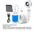 Rechargeable Portable Outdoor Camping Shower – Electric Pump with Digital Display & Accessories (4000mAh Battery) thumbnail 22