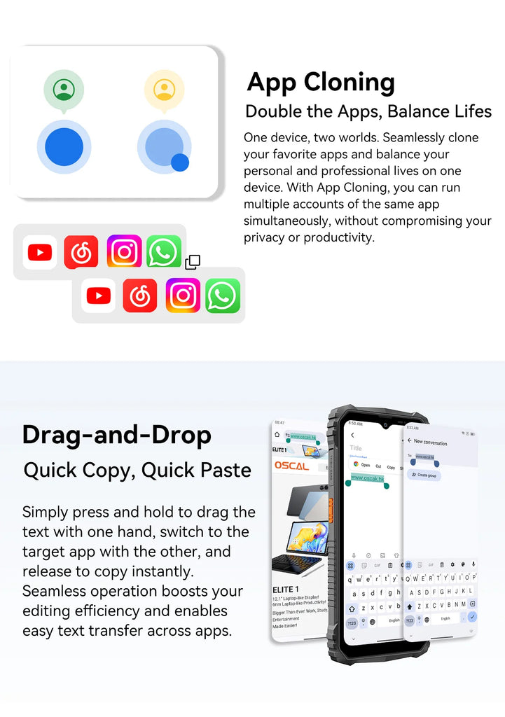 Blackview Oscal MARINE 1 Rugged Smartphone – 6.56" HD+ 90Hz Display, Android 15, 5100mAh Battery, IP68 Waterproof, 12GB RAM + 128GB ROM