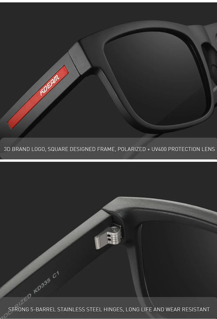 KDEAM Polarized Sunglasses – White Frame UV400 Protection