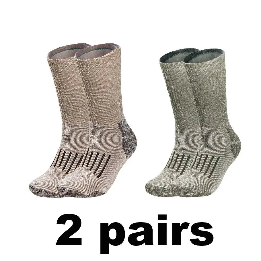 Men’s Merino Wool Thermal Socks – Thickened Winter Hiking & Mountaineering Socks | Breathable, Cushioned, Odor-Resistant