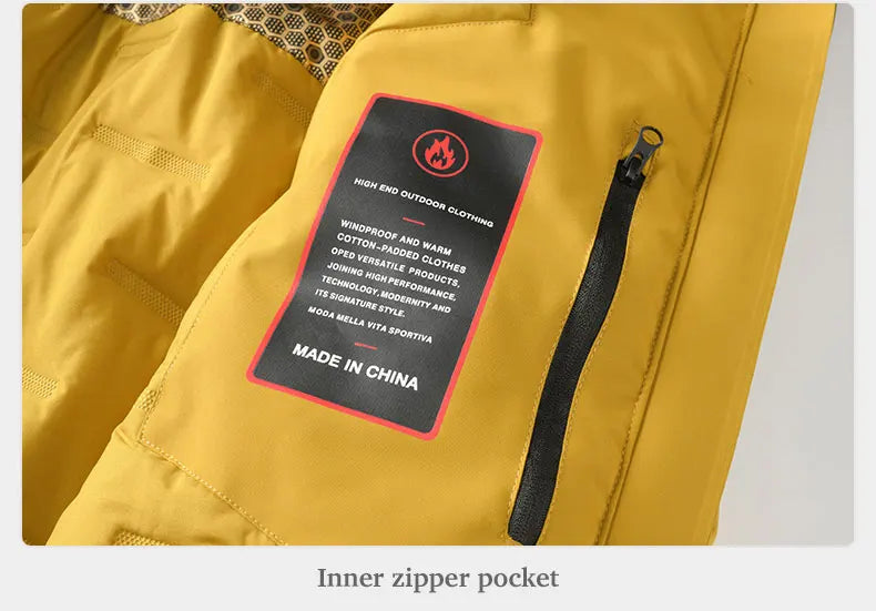 JNLN Unisex Waterproof Fleece Jacket – Winter Windproof Thermal Windbreaker for Men & Women