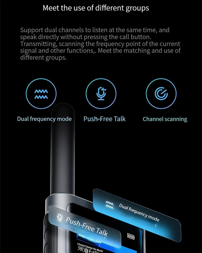 Xiaomi Walkie Talkie 2S – 4W Power, 5KM Range, IP54 Waterproof, 120-Hour Standby, Dual Mode Communication