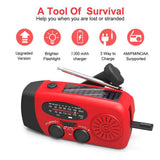 Multifunctional Emergency Solar Hand Crank Radio – AM/FM/WB NOAA Weather Radio with 2000mAh Power Bank & LED Flashlight thumbnail 5