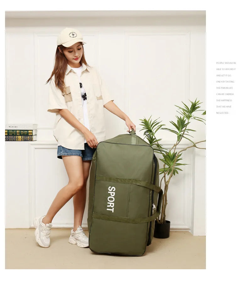 Camouflage Waterproof Oxford Travel Duffle Bag – Large Capacity Moving & Storage Bag