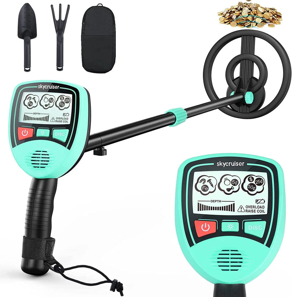 MD-1012 Kids Metal Detector β Lightweight Gold & Treasure Finder with LCD Display, Adjustable Height, and Audio Alerts