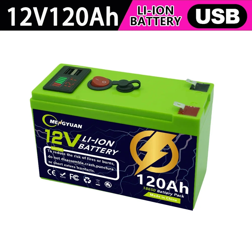 12V 80–150Ah LiFePO4 Deep Cycle Lithium Battery – Built-in BMS, 4000+ Cycles