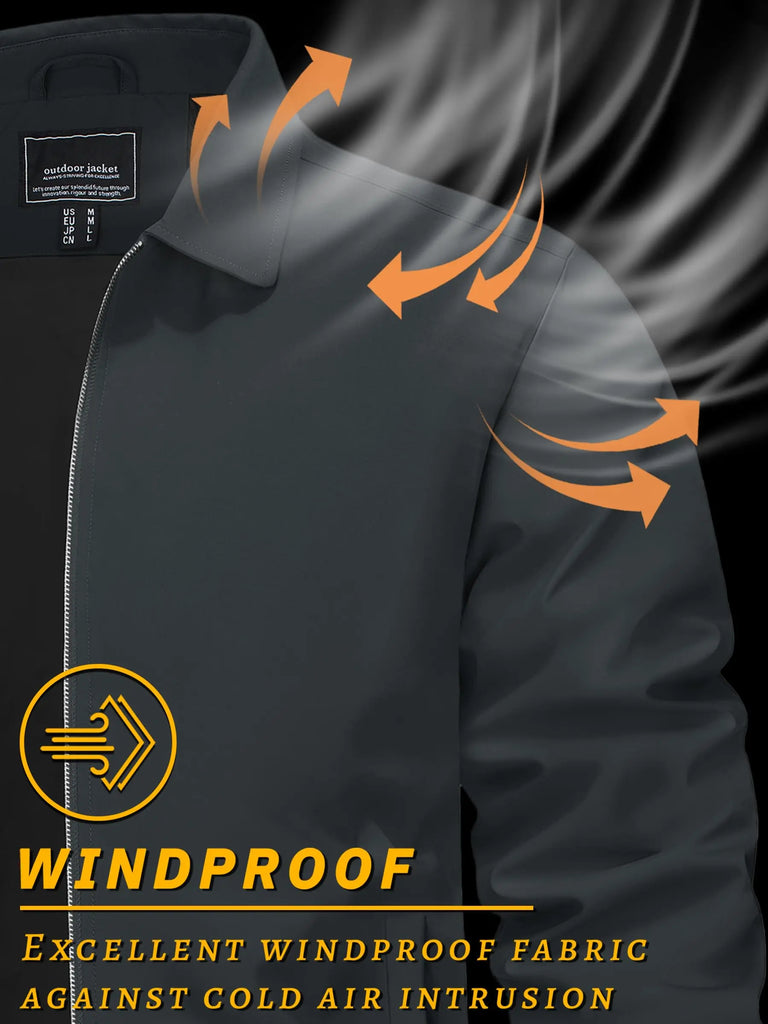 TACVASEN Men’s Lightweight Bomber Jacket – Casual Zip-Up Workwear for Spring & Fall, Water-Resistant Outdoor Windbreaker