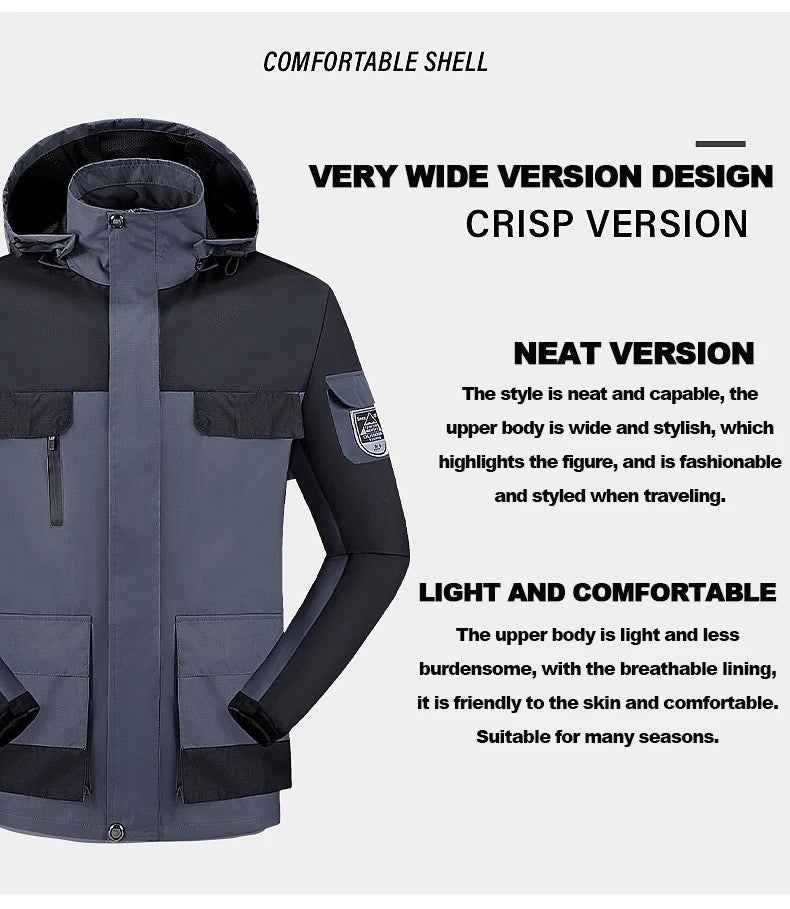 CHRLCK Women's Waterproof Hiking Jacket – Windproof, Quick-Dry Outdoor Shell with Custom Logo Option