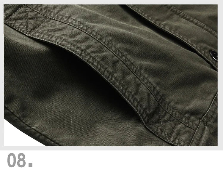 Men’s Plus Size Military Cargo Jacket – Spring & Autumn | Sizes M–6XL | Lightweight, Breathable, Tactical Style