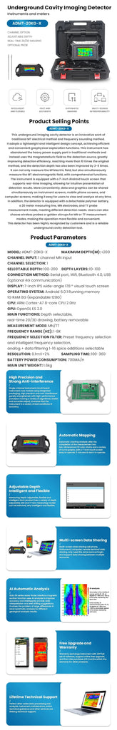 ADMT-20KG-X 3D Imaging Buried Gold & Treasure Metal Detector – Professional Archaeology & Geological Exploration Device
