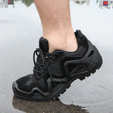 Men’s Tactical Combat Hiking Boots – Waterproof Nylon & Suede Outdoor High Tops for Work, Climbing & Trekking thumbnail 3