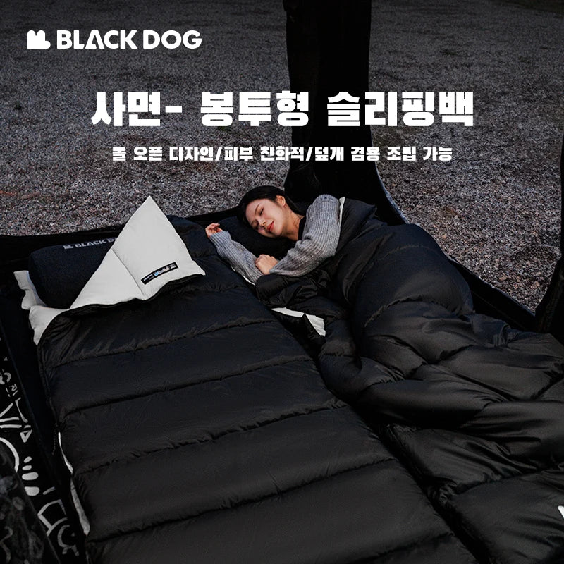 BLACKDOG Ultralight All-Season Cotton Sleeping Bag – Compact, Splicing Single for Camping, Hiking & Travel