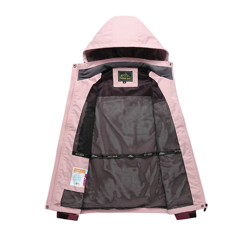 CHRLCK Women's Waterproof Hiking Jacket – Windproof, Quick-Dry Outdoor Shell with Custom Logo Option