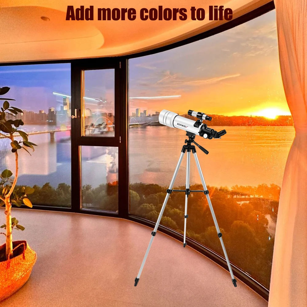BORWOLF 70400 Professional High-Definition Astronomical Telescope – 333X Magnification