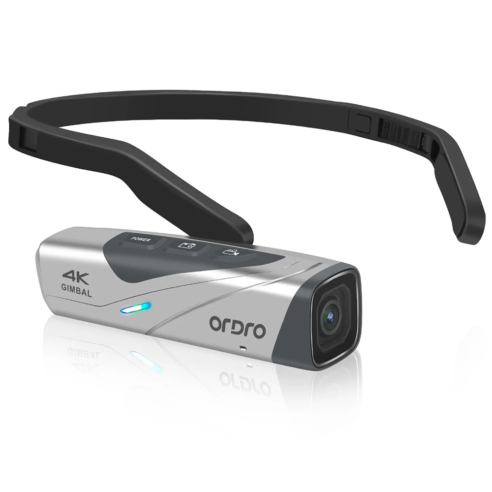 Ordro EP8 Head-Mounted 4K Action Camera – Hands-Free Vlogging, Filmmaking & Adventure Recording