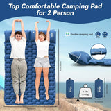Double Camping Air Mattress with Built-In Pillows – Ultralight Inflatable Sleeping Pad for 2 – Waterproof, Compact & Durable thumbnail 17