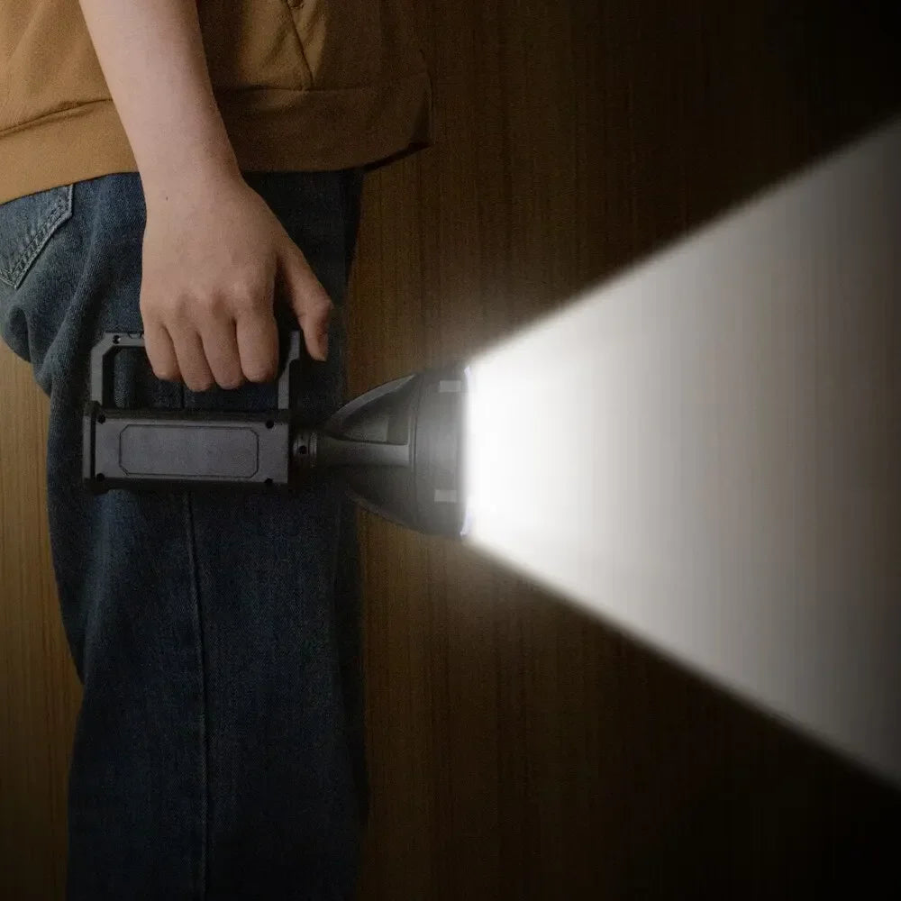 Ultra-Bright Waterproof LED Rechargeable Spotlight – USB Powered Searchlight for Camping, Fishing & Outdoor Survival