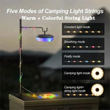 4-in-1 LED Camping Light Strip – 10M Waterproof Rechargeable Tent & Atmosphere Lamp with USB Power Bank (Military Green) thumbnail 4