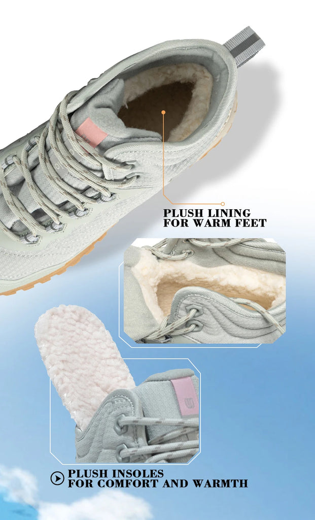 Baasploa Women’s Waterproof Winter Snow Boots – Plush Lined, Non-Slip Outdoor Sneakers