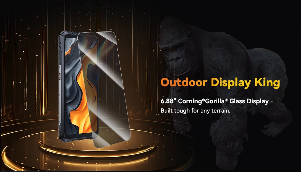 Cubot KingKong Power 5 – Rugged Smartphone with 15300mAh Battery, 6.88" 120Hz Display, Android 15, 16GB RAM + 128GB Storage, IP68/IP69K