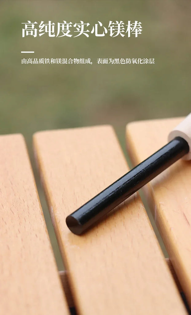 Bear Grylls Magnesium Fire Starter – Emergency Flint Rod & Firesteel Kit for Camping & Survival