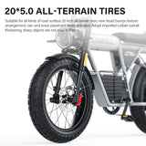 Coswheel CT20S 2000W Electric Dirt Bike β 60V 27.5Ah Fat Tire Ebike for Adults (20" Off-Road Tires, 161km Range) thumbnail 4