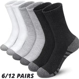 6 or 12 Pairs Men's Outdoor Crew Socks – Breathable, Durable, and Comfortable Fit thumbnail 1