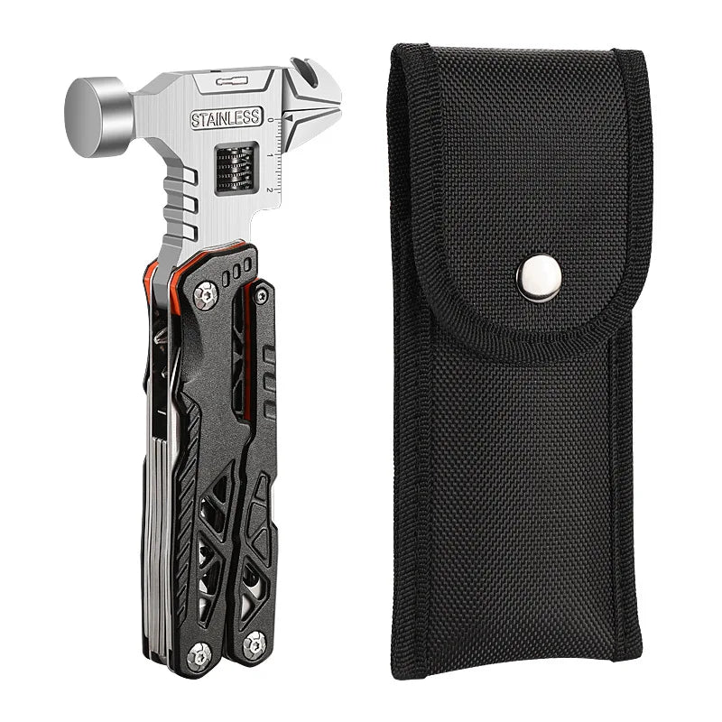 Multifunctional Folding Hammer Tool – 12-in-1 Outdoor Survival & Emergency Gear