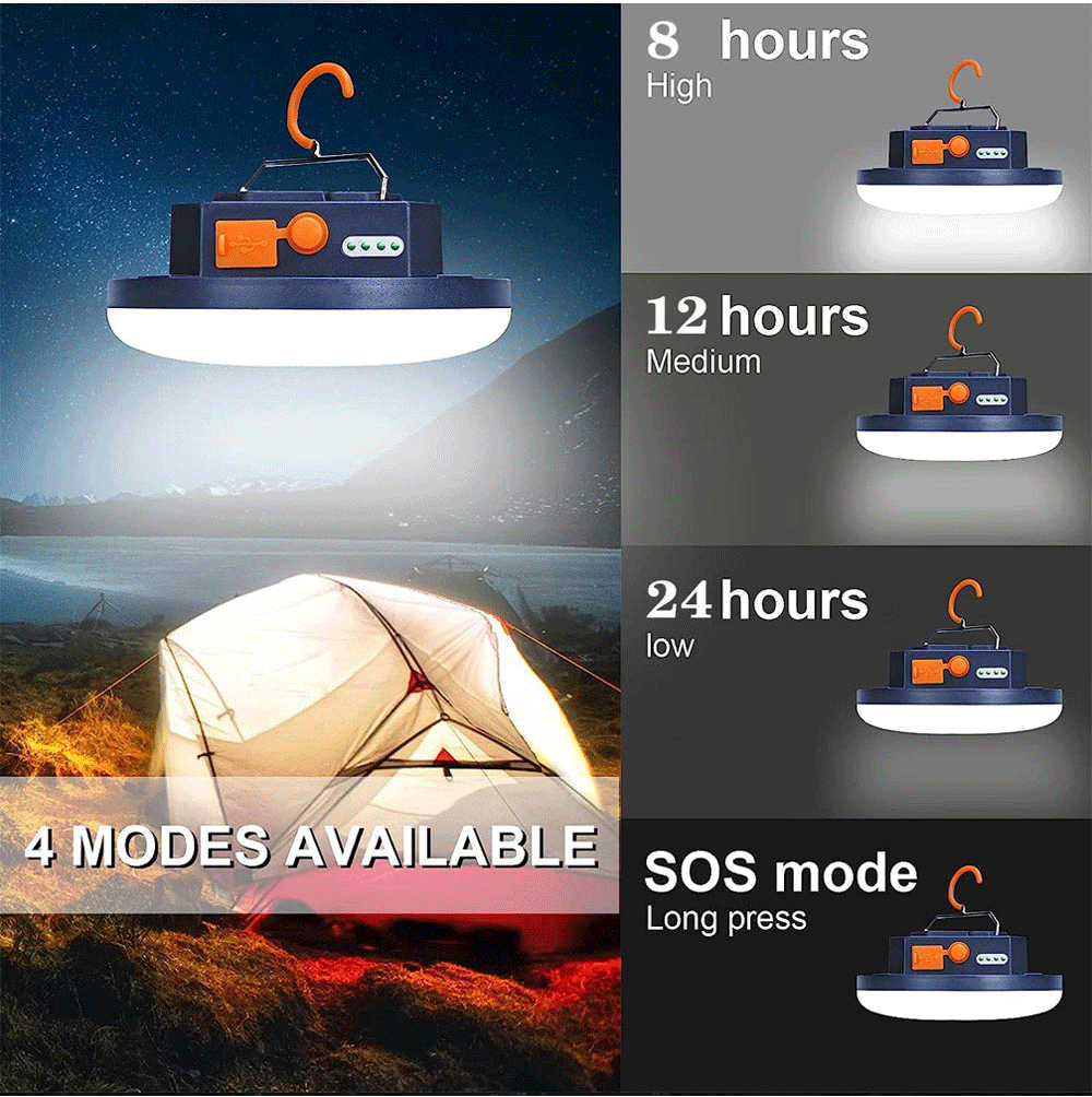 13500mAh Rechargeable Camping Lantern โ Waterproof LED Light with Remote Control, Power Bank, & Stepless Dimming