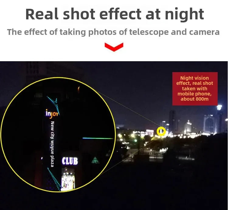 High-Power HD Telescope with Maitian Optical Glass โ Portable Zoom Lens for Outdoor Concerts & Mobile Photography