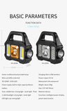 Solar Rechargeable Flashlight – Zoomable Waterproof COB LED Torch & Portable Lantern thumbnail 8