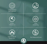 KDEAM Polarized Sunglasses – White Frame UV400 Protection thumbnail 8