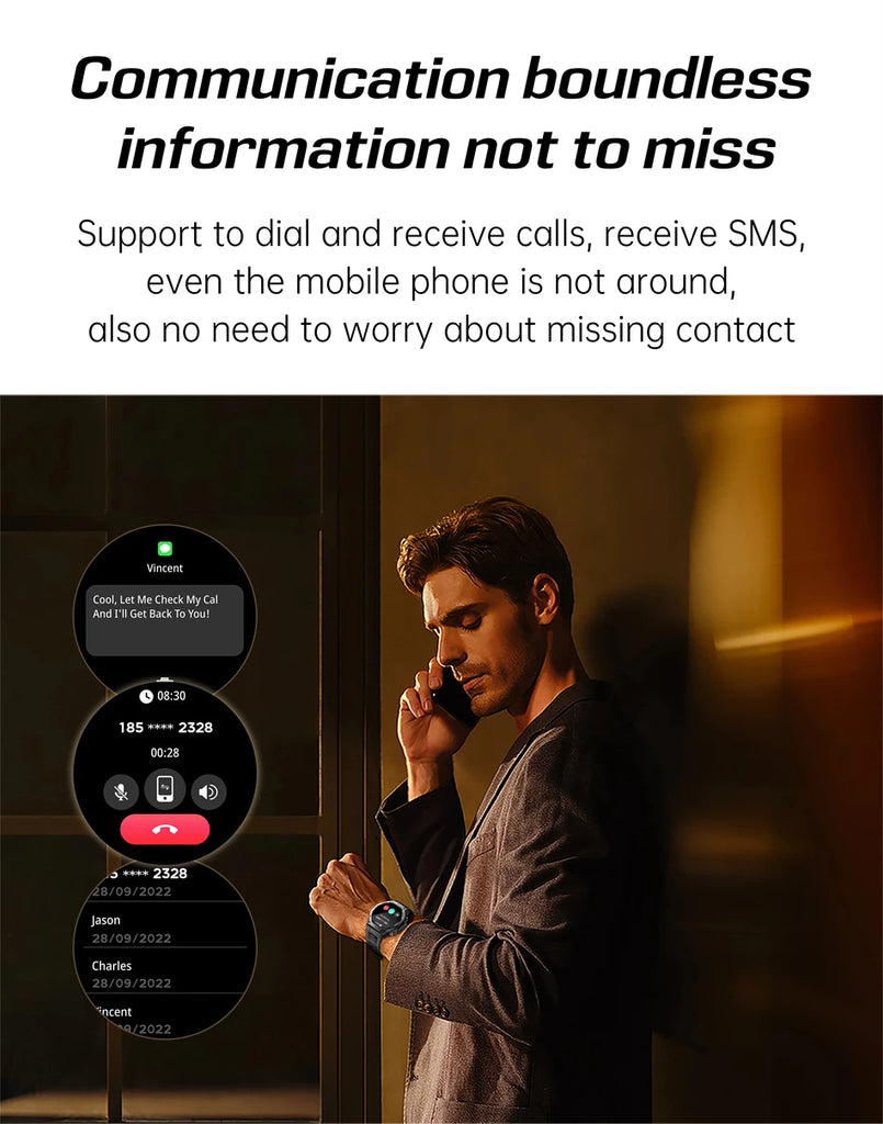 LIGE 2025 KT85 Outdoor Smartwatch – 1.43" AMOLED Display, Long Battery Life, Fitness & Health Tracker for Men