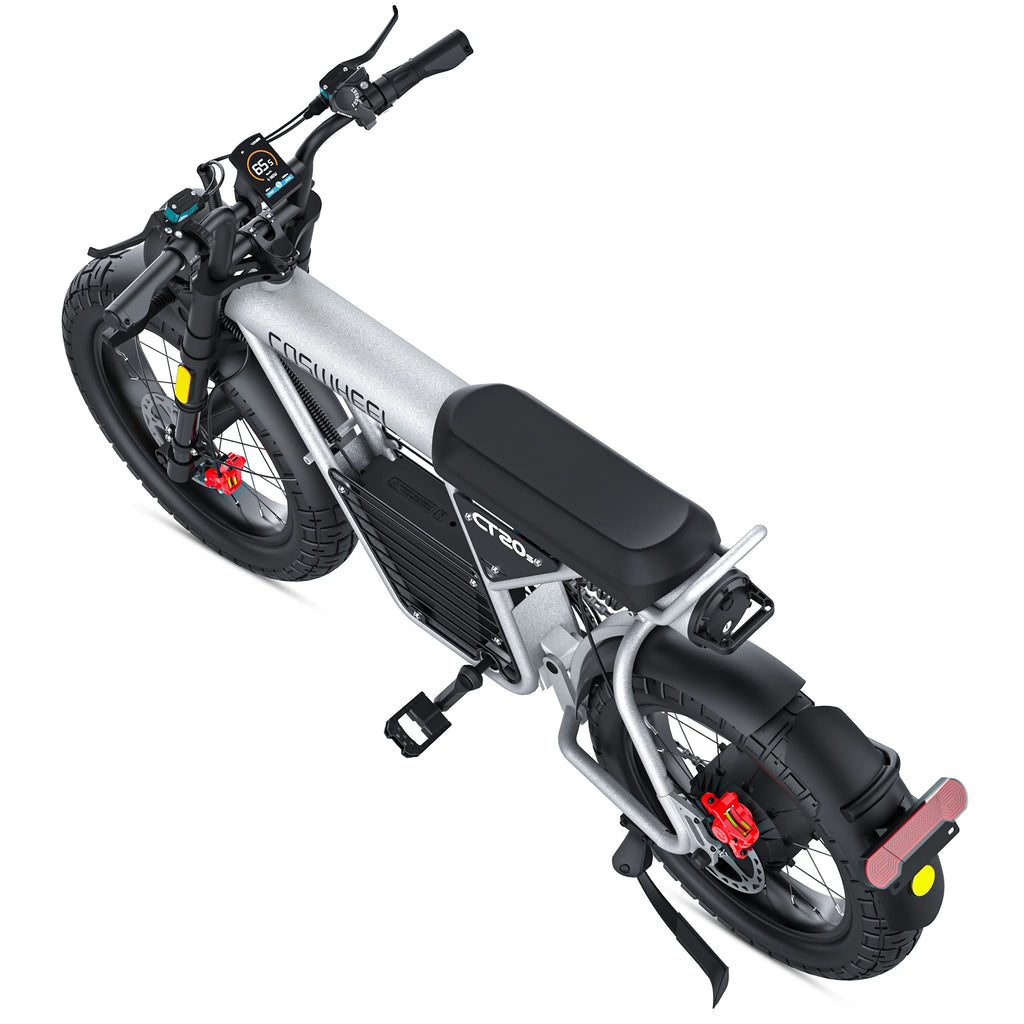 Coswheel CT20S 2000W Electric Dirt Bike β 60V 27.5Ah Fat Tire Ebike for Adults (20" Off-Road Tires, 161km Range)