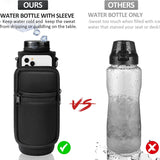 32 oz Motivational Water Bottle with Sleeve – Leakproof BPA-Free Bottle with Straw, Time Marker & Adjustable Strap Carrier (1L) thumbnail 5