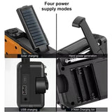 5000mAh Emergency Hand Crank & Solar Radio – AM/FM/SW, NOAA Weather Alerts, Power Bank, LED Flashlight, SOS Alarm thumbnail 9