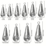 Premium Teardrop Fishing Weights Sinkers – 10 Sizes Lead Drop Shot Weights with 360° Swivel for Freshwater & Saltwater thumbnail 2