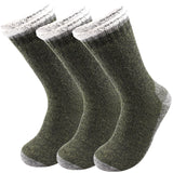 3 Pairs Merino Wool Thermal Socks for Men – Super Thick Winter Crew Socks with Fleece Terry Lining thumbnail 16