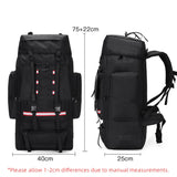 130L Waterproof Hiking Backpack – Heavy-Duty Outdoor Rucksack with Reflective Safety Strips & Molle System thumbnail 3