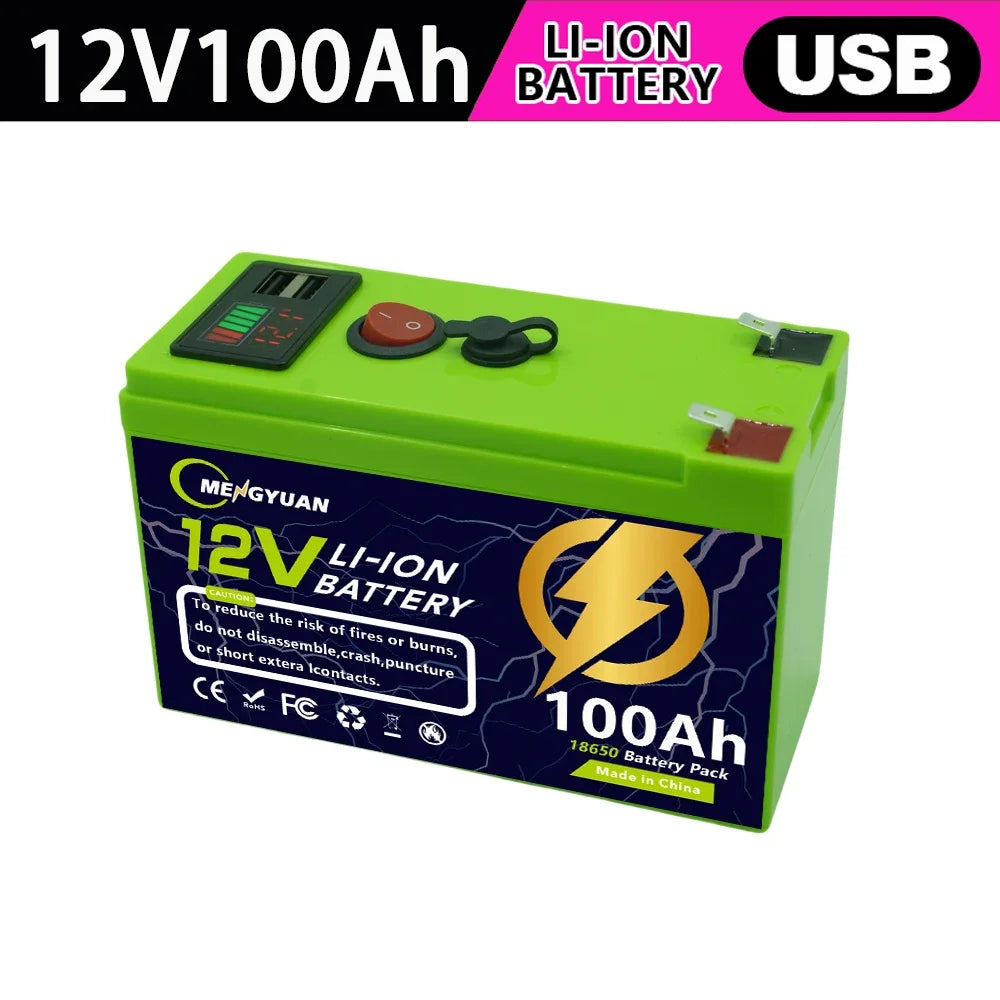 12V 80–150Ah LiFePO4 Deep Cycle Lithium Battery – Built-in BMS, 4000+ Cycles