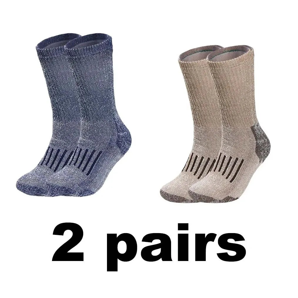 Men’s Merino Wool Thermal Socks – Thickened Winter Hiking & Mountaineering Socks | Breathable, Cushioned, Odor-Resistant