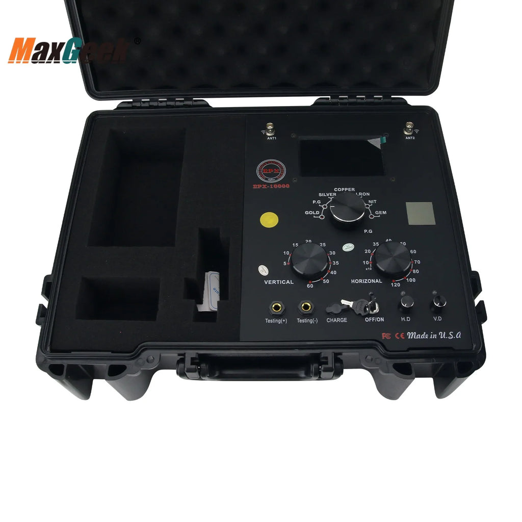 EPX-10000 Long Range Gold Metal Detector Scanner – Underground Gold Finder with LCD Display & Degausser (50M Depth, 1000M Range)