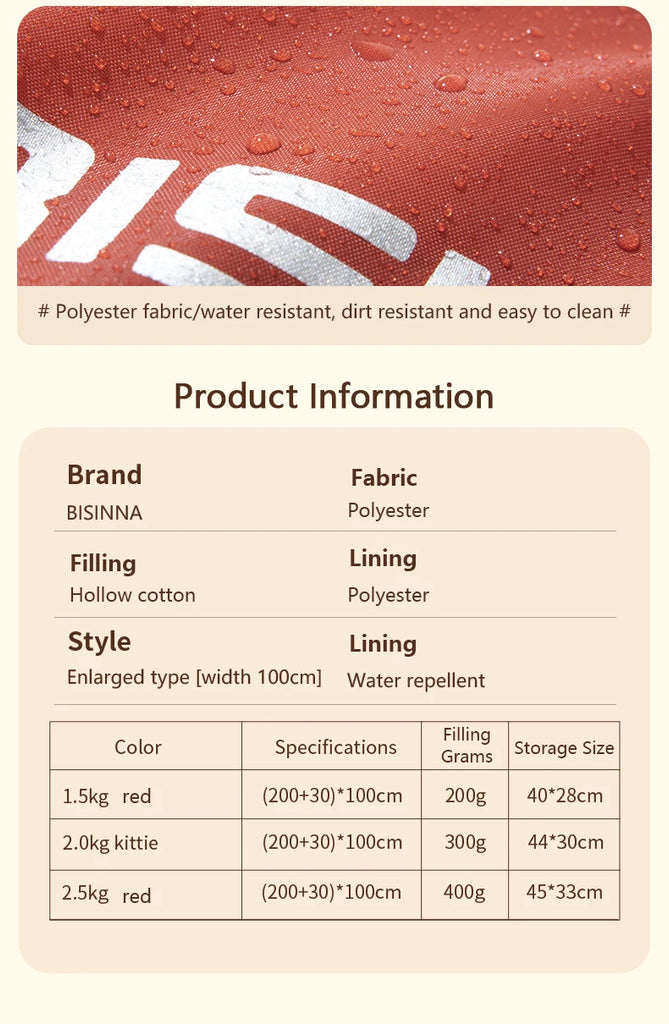 BISINNA 3-Season Large Camping Sleeping Bag – Lightweight, Expanded Design for Adults (Multiple Weights)