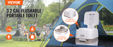VEVOR Portable Camping Toilet – 3.2/5.3 Gal Waste Tank, 2.6/3.2 Gal Flush Tank, Pressurized Flush with Level Indicator – Compact, Durable & Odor-Free thumbnail 8