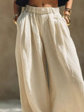 Full Size Elastic Waistband Wide Leg Pants Plus Size thumbnail 3